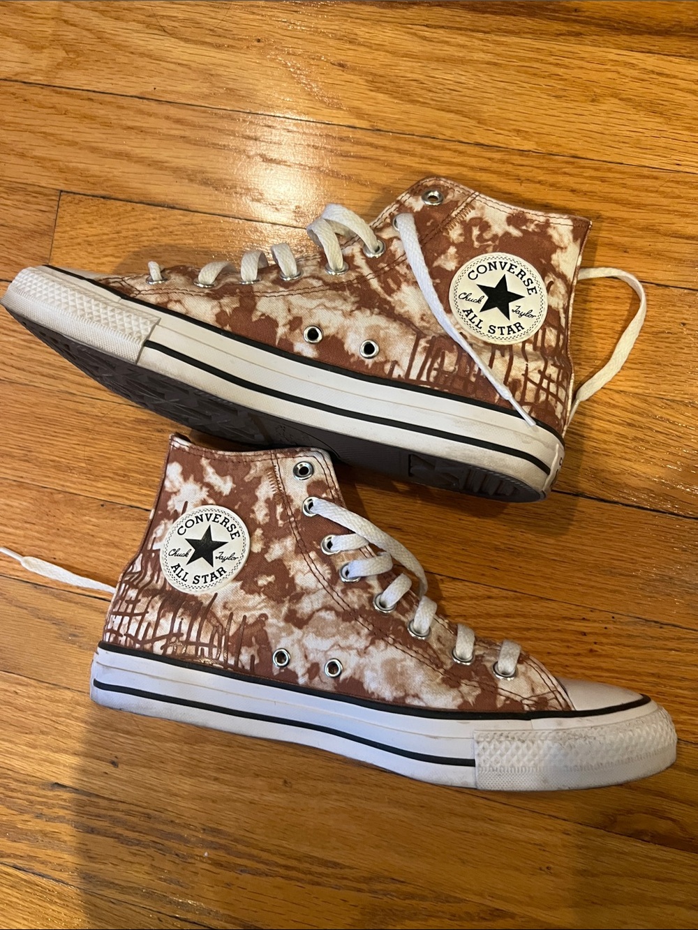 Converse High Top Sneakers - Brown Tie-Dye